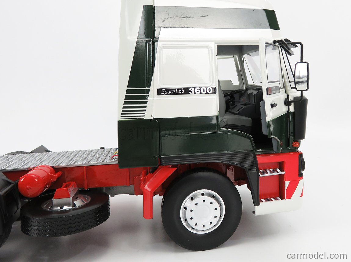 ROAD-KINGS RK180092 Escala 1/18  DAF 3600 SPACE CAB TRACTOR TRUCK 3-ASSI 1986 WHITE GREEN RED