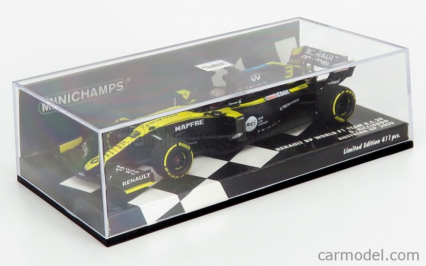 Miniature Renault RS20 Daniel Ricciardo GP D'Autriche 2020 - 1/43 Minichamps