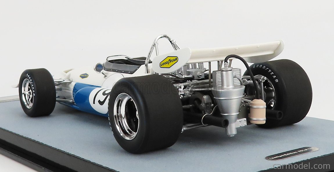 TECNOMODEL TM18-162C Scale 1/18 | BRABHAM F1 BT33 N 19 BELGIUM GP 1970  R.STOMMELEN BLUE GREY