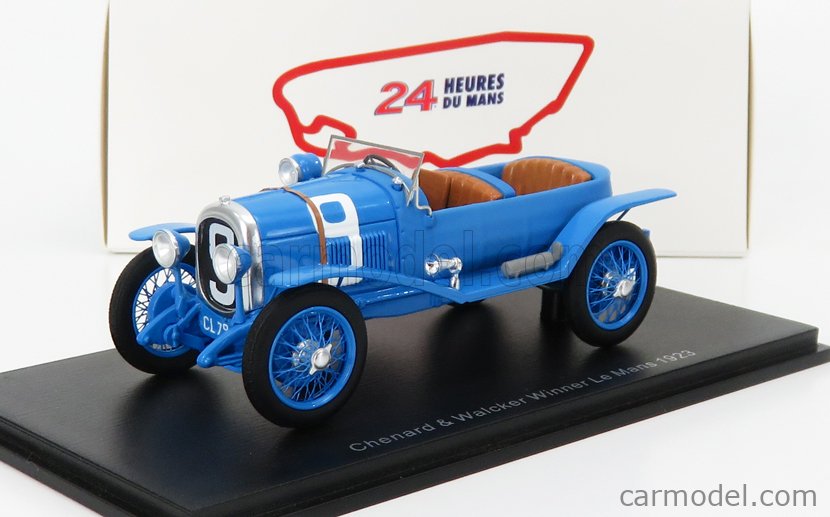 SPARK-MODEL 43LM23 Scale 1/43 | CHENARD & WALCKER TYPE U3 15CV SPORT 3.0L  S4 TEAM CHENARD-WALCKER SA N 9 WINNER 24h LE MANS 1923 ANDRE LAGACHE - RENE  LEONARD LIGHT BLUE