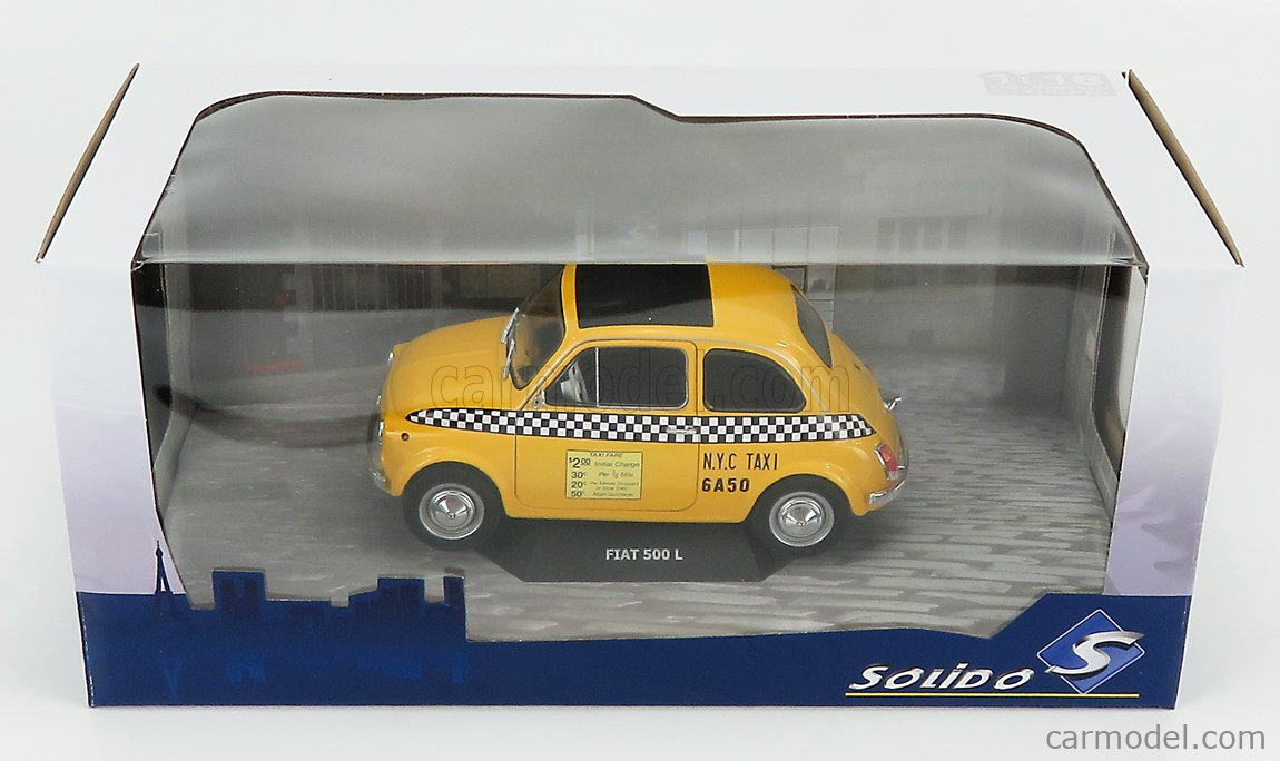 SOLIDO 1801407 Masstab: 1/18 | FIAT 500 TAXI NYC NEW YORK CITY 