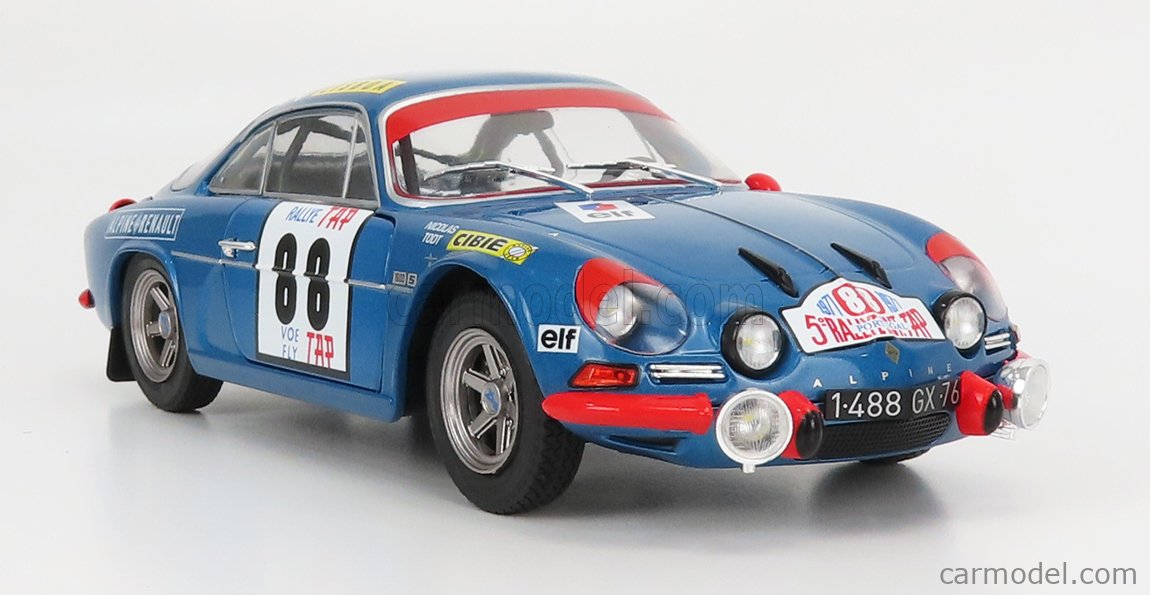 ALPINE A110 1600S #88 WINNER PORTUGAL RALLY 1971 1/18 DIECAST BY SOLIDO  S1804202