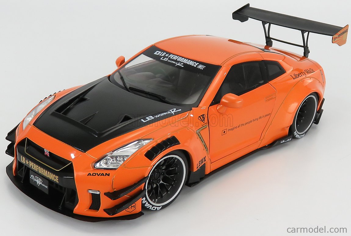 Solido Scale 1 18 Nissan Gt R R35 Type 2 Liberty Walk Lb Works Coupe 17 Orange Met