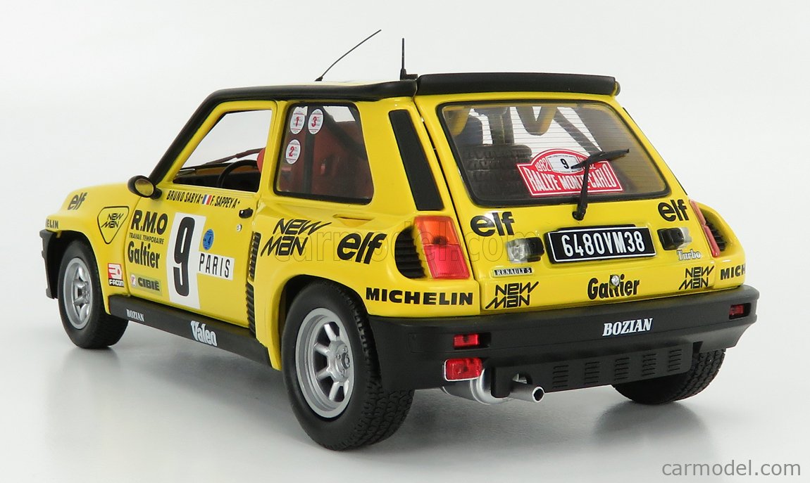 Renault 5 Turbo #20 B.Saby/D.Le Saux Calberson WM Rally Monte Carlo 1981 1 18 Scale Diecast Model