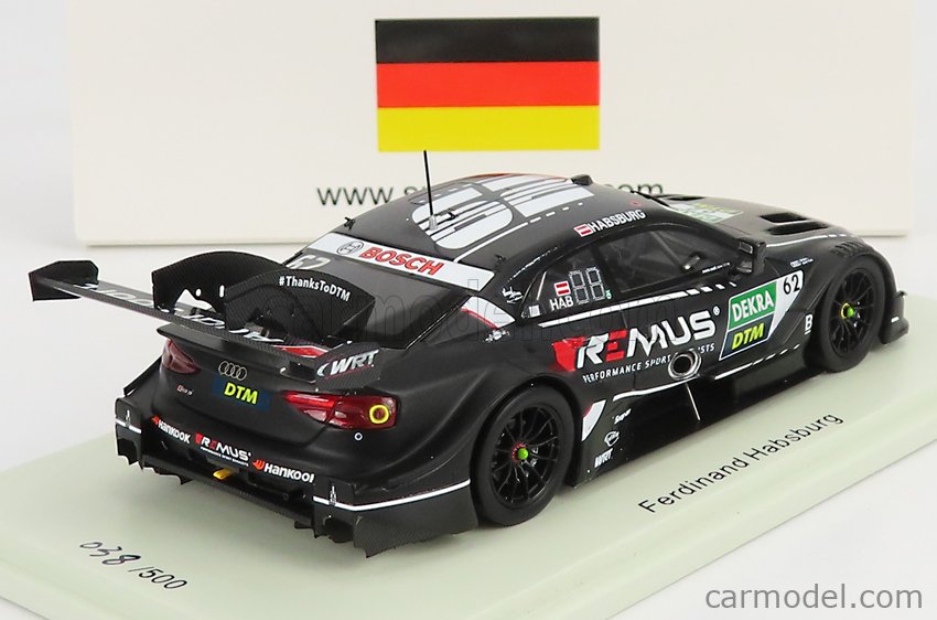 SPARK-MODEL SG658 Scale 1/43 | AUDI A5 RS5 TEAM AUDI SPORT WRT N 62 SEASON DTM  2020 F.HABSBURG BLACK