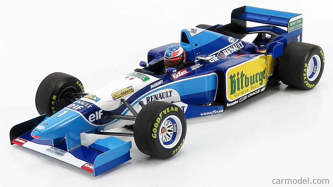 MILD SEVEN 1:18 Minichamps Michael Schumacher Benetton B195 Monaco GP Win 1995 