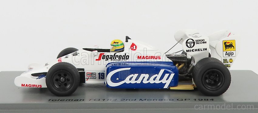 TOLEMAN - F1 TG184 HART TURBO N 19 2nd MONACO GP 1984 AYRTON SENNA