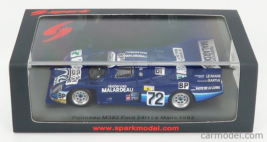 1/43 Spark Rondeau M 382 No.38 15th Le Mans 24H 1982 P. Witmeur - B. de Dryver - C. Bussi Car Model