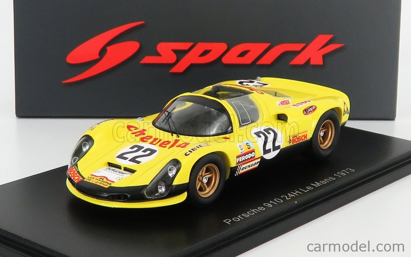 Spark 1:43 S4687 Porsche 910/6 Touroul Bosch Le Mans 1973 Touroul/Rouget 