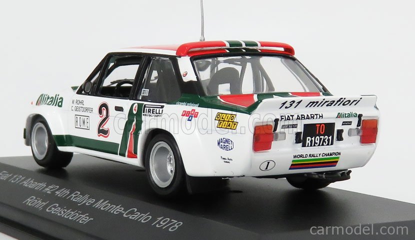 Tubo para aldea espiritual escala 1:43 CMR Fiat 131 Abarth #2 4th Rallye Monte Carlo 1978
