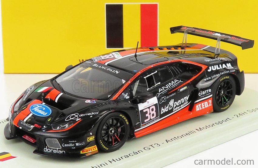 SPARK SB289 1/43 Lamborghini Huracán GT3 No.38 Antonelli Motorsport 24H Spa 2016 EUR 170,35