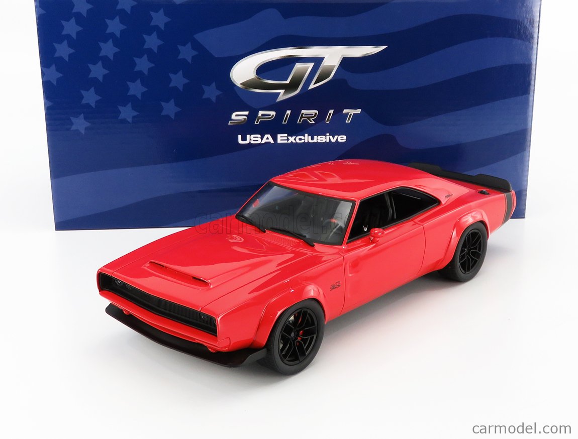 GT-SPIRIT US036 Scale 1/18 | DODGE SUPER CHARGER CONCEPT COUPE 1968 RED  BLACK