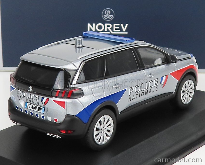 NOREV 473895 Scale 1/43 | PEUGEOT 5008 GT POLICE NATIONALE 2020 SILVER