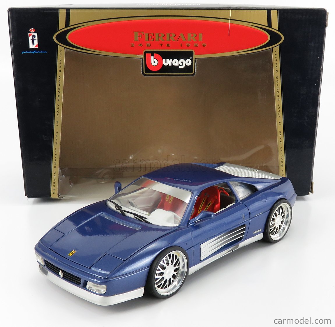 BURAGO CODE3 Scale 1/18 | FERRARI 348TB TUNING 1989 BLUE MET