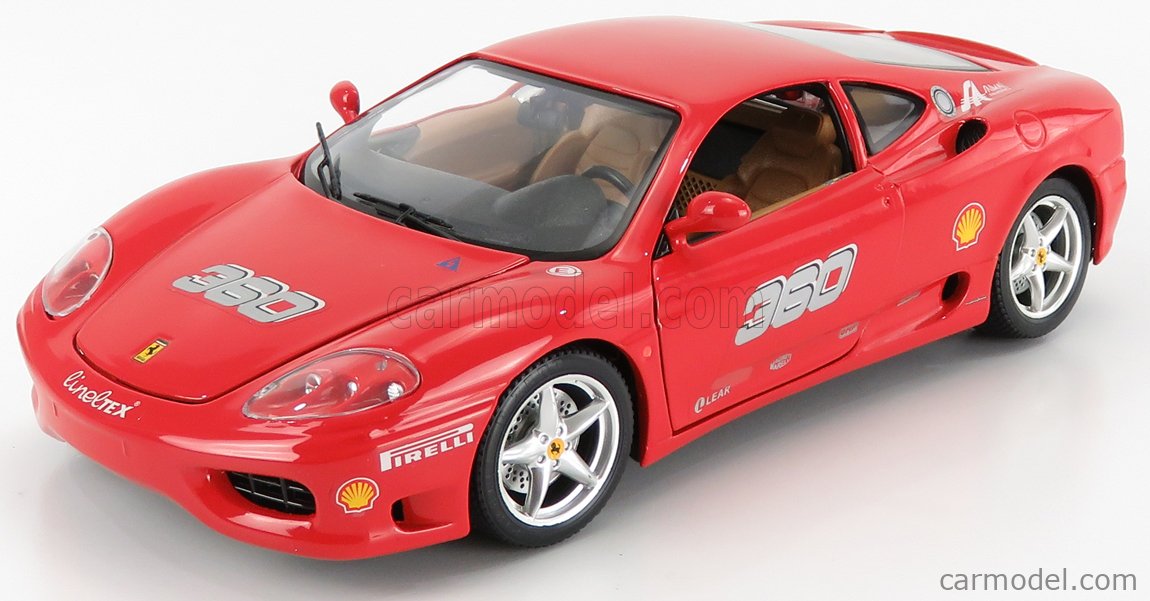 Burago 1/18 Ferrari 360 Modena 1999 - Jaune - Modèle Réduit 3368 - Occasion