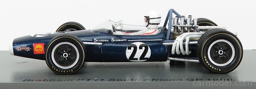 1/43 Spark Brabham BT11 N°22 GP Afrique Sud 1968 D.Charlton Livraison Domicile