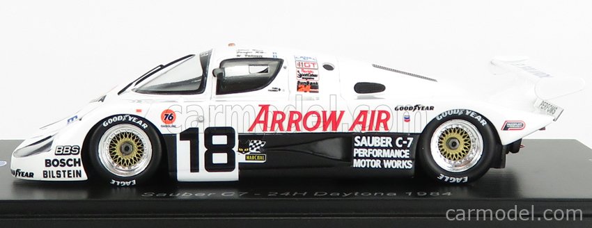 Spark 1:43 US139 Sauber C7 Fomfor Racing 24H Daytona 1984 Naon/Montoya/Valiente