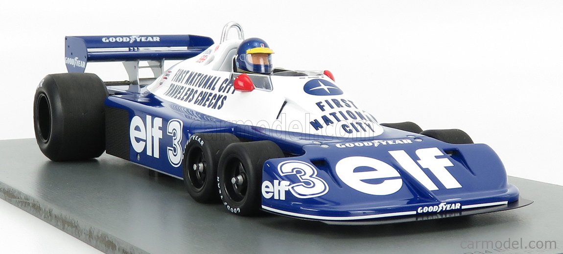 Peterson Blue White 18s472 mod 1:18 Spark tyrrell f1 p34 once #3 Brazil gp 1977 R