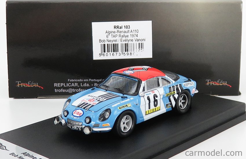 Achetez TRFRAL131 - Trofeu 1:43 TROFEU Renault A110 Alpine (Night Version) #3 Rally Tap 1968 Dan Blain Christian Melville Yellow Black TRFRAL131 ( - Voitures de rallye miniatures