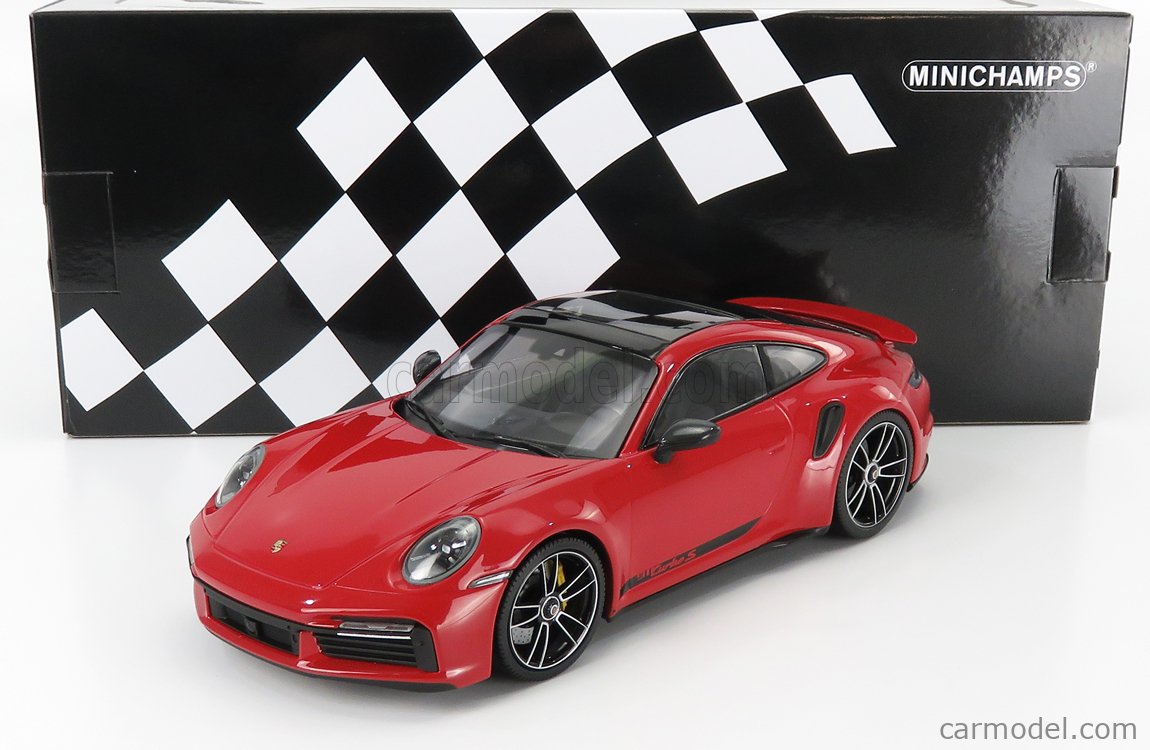 Minichamps 1/18 - Porsche 911 Targa 4 GTS 2021 - Rouge - Superbe Miniature Neuve