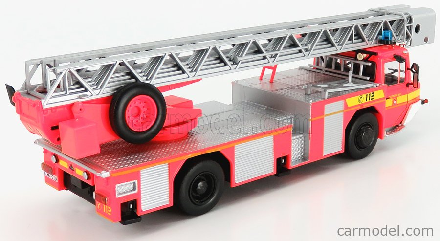 EDICOLA WORLDFIRECENT004 Scale 1/43  IVECO MAGIRUS DLA-K 23-12 SCALA LADDER TRUCK GERMANY 2003 RED SILVER