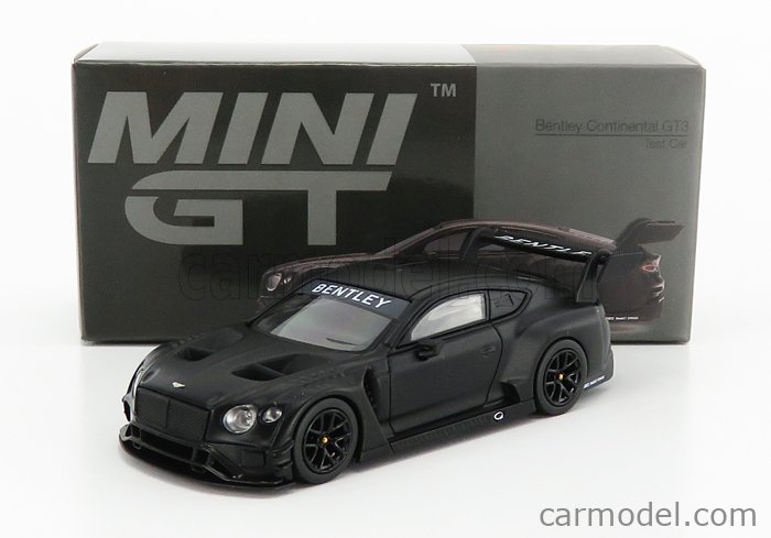 MINI GT 1:64 Bentley Continental GT3 2018 Test Car RHD Matte Black