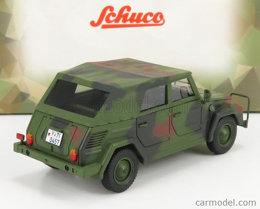 SCHUCO 450913900 Масштаб 1/35  VOLKSWAGEN 181 CABRIOLET CLOSED 1979 MILITARY CAMOUFLAGE