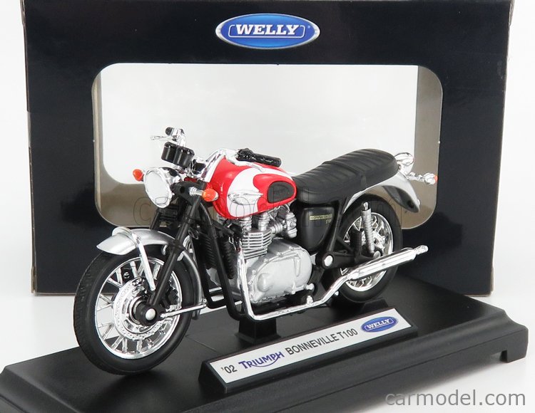 Welly 2002 Triumph Bonneville T100 1/18 échelle Miniature de Moto