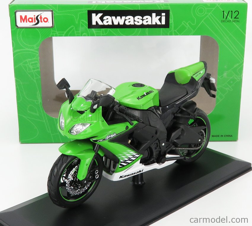 Maisto 1:18 Kawasaki Ninja ZX-10R Motorcycle Bike Model New In Box | UK - Foto 9