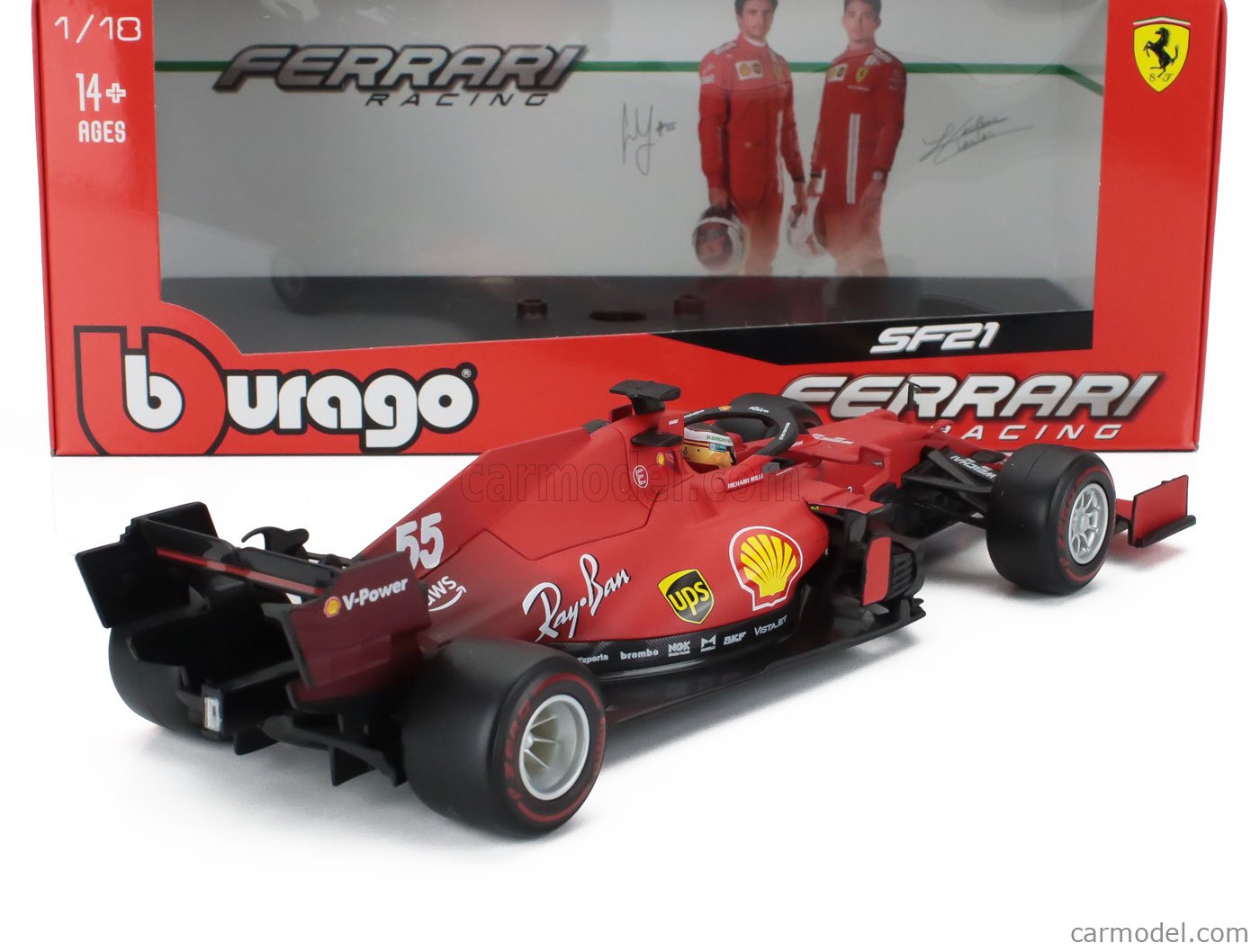 BURAGO 18-16809SA Scale 1/18 | FERRARI F1 SF21 TEAM SCUDERIA