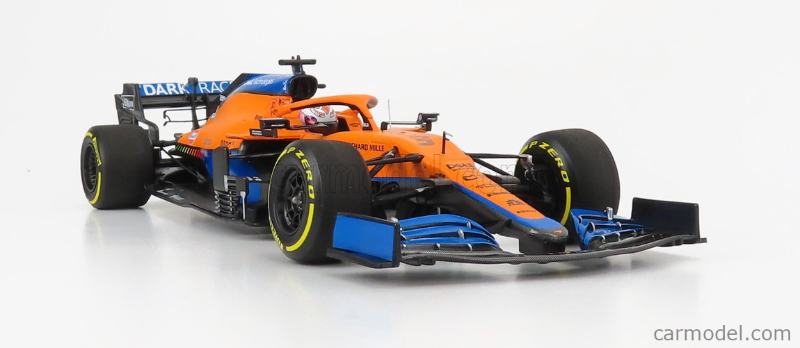 McLaren Mercedes MCL35M 3 F1 Bahrain 2021 Daniel Ricciardo Minichamps  537214303 - Miniatures Autos Motos