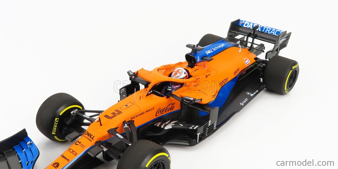 McLaren Mercedes MCL35M 3 F1 Bahrain 2021 Daniel Ricciardo Minichamps  537214303 - Miniatures Autos Motos