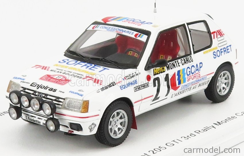 Peugeot 205 GTI – N°21 3ème Rallye Monte-Carlo 1988 – 1/43° Spark
