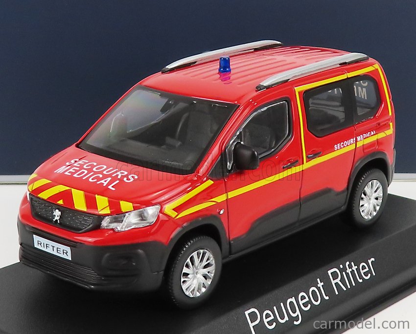 NOREV 479070 Masstab: 1/43  PEUGEOT RIFTER POMPIERS SECOURS MEDICAL 2019 RED YELLOW