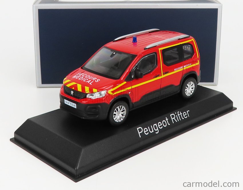 NOREV 479070 Masstab: 1/43  PEUGEOT RIFTER POMPIERS SECOURS MEDICAL 2019 RED YELLOW