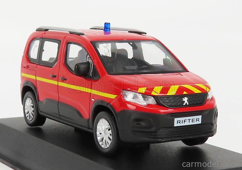 NOREV 479069 Scala 1/43  PEUGEOT RIFTER POMPIERS 2019 RED YELLOW