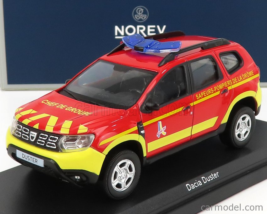 NOREV 509048 Dacia Duster 2020 Pompiers  Chef de Groupe de la Drome 1/43 