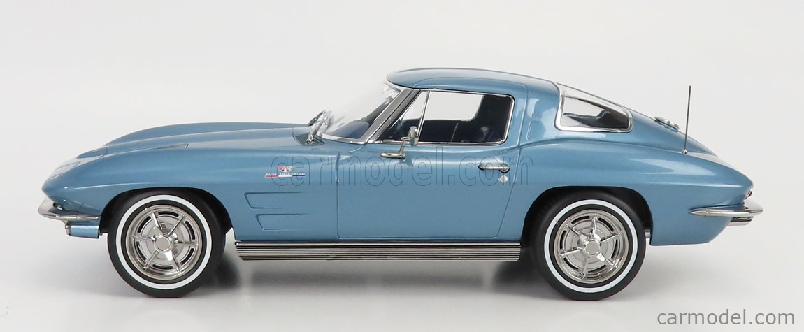 NOREV 189050 Scale 1/18 | CHEVROLET CORVETTE STINGRAY COUPE 1963 BLUE MET