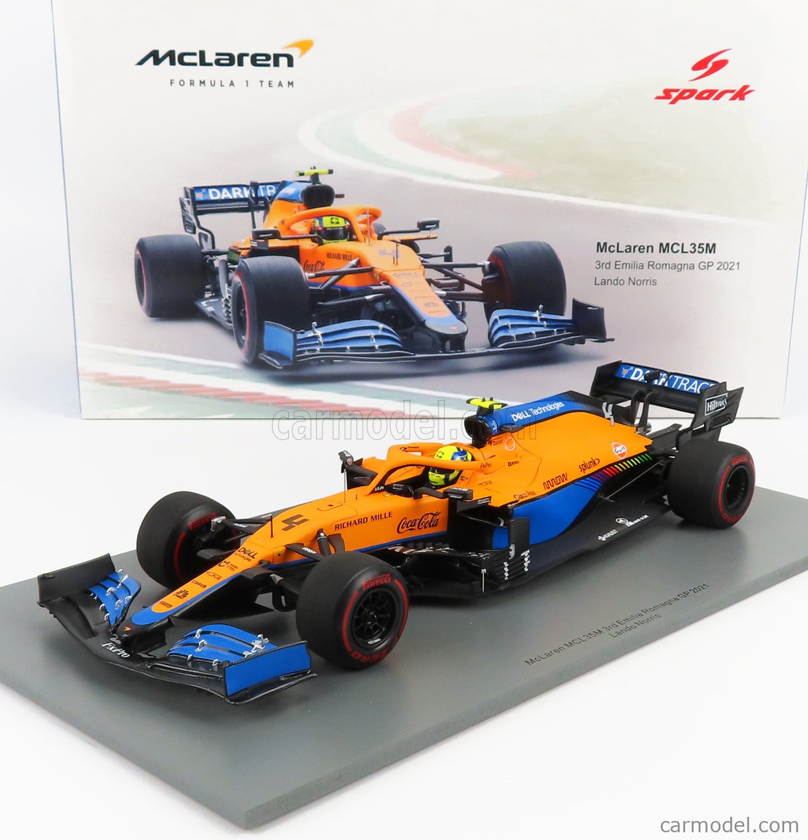 正規店人気Spark 1/18 McLaren MCL35M Lando Norris #4 3rd MONACO GP 2021 With No.3 Board（＾Ｏ＾）/ レーシングカー