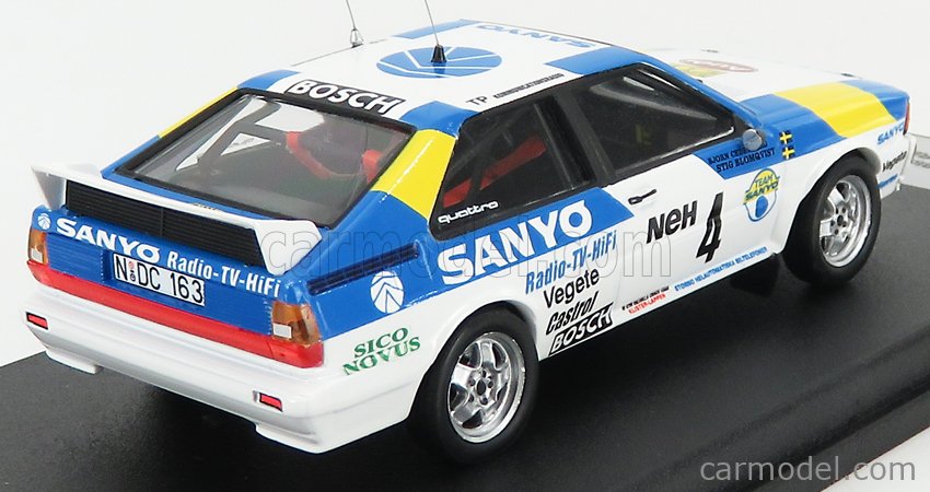 Autocollant Audi Quattro S. Blomqvist Swedish R. 1982 Winner - Décoration Voiture Vintage
