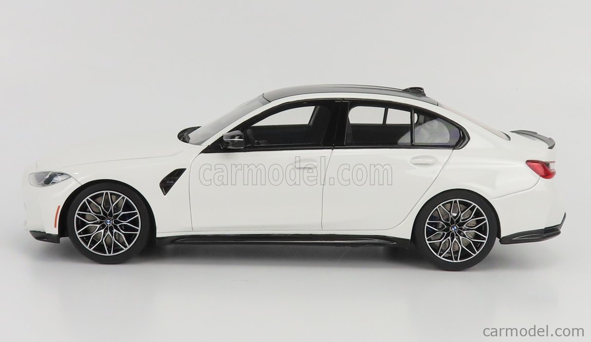 Mrs Modellautos - Top Speed TS0342 # BMW M3 Limousine Competition 2021   Alpine White  1:18