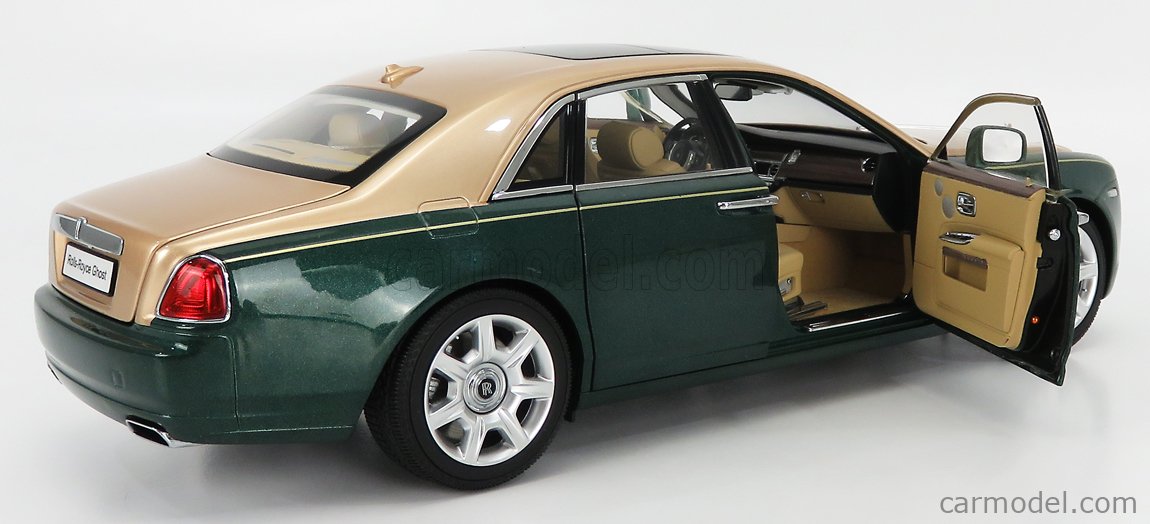 KYOSHO 08802GRG Scale 1/18 | ROLLS ROYCE GHOST 2011 BROOKLANDS GREEN GOLD