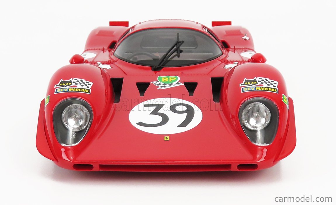 MAXIMA MAX002022 Scale 1/18  FERRARI 312P COUPE N 39 DNQ 24h LE MANS 1970 CHUCK PARSONS – TONY ADAMOWICZ – SAM POSEY RED