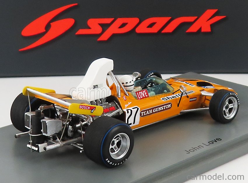 SPARK-MODEL S4017 Escala 1/43  SURTEES F1  TS9 N 27 SOUTH AFRICA GP 1972 J.LOVE YELLOW