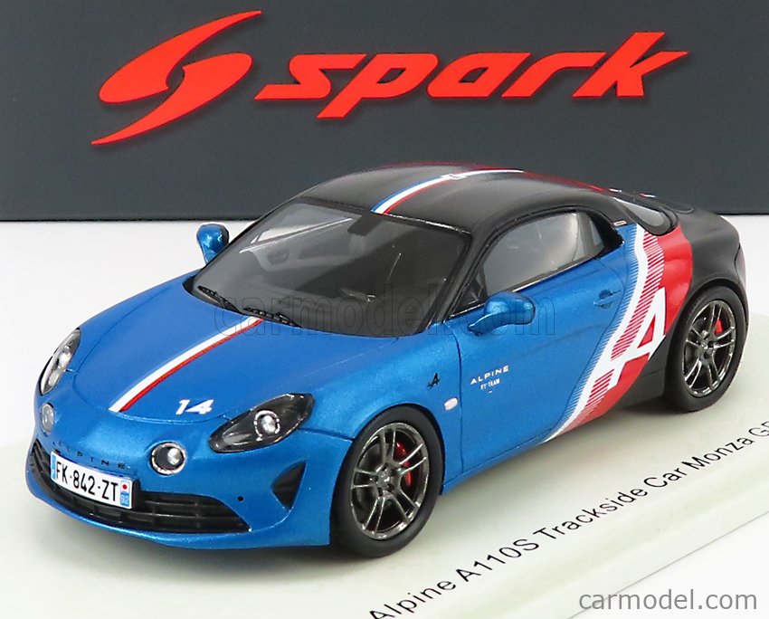1:43 SPARK Renault A110 Alpine Trackside #14 Monza Gp 2021 Fernando Alonso S6591