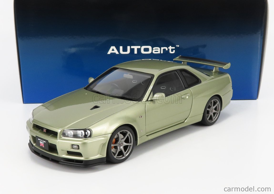 オートアート 日産 スカイライン GT-R R34 Vスペック II ニュル - ミニカー