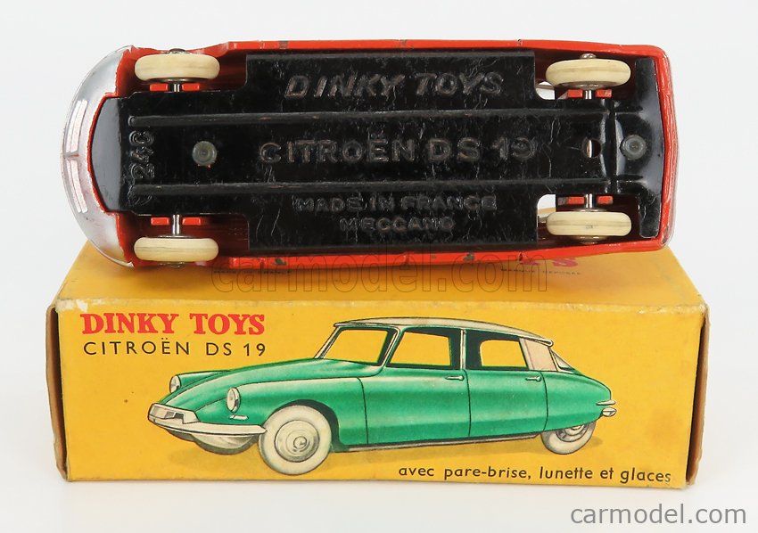 Dinky Toys France 24CP / 522 - Citroën DS 19 Blanche Toit Aubergine, 1:43