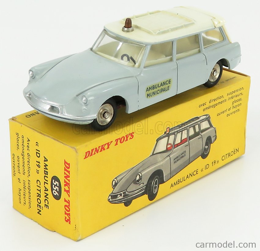 Dinky Toys 556 – Citroën ID 19 Break Ambulance – Miniature Ancienne – Occasion