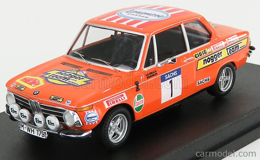 1/43 TROFEU BMW - 2002Ti N 67 RALLY MONTECARLO 1972 - WHITE ORANGE BLACK MCI eBa