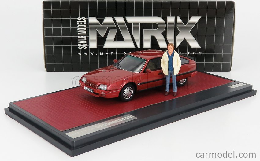 MATRIX SCALE MODELS MX40304-112 Masstab: 1/43  CITROEN CX GTI TURBO II 1986 WITH FIGURE HORST S.DUISBURG RED